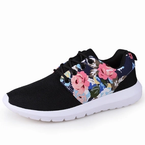 Sneakers Women Trainers Breathable Print Flower 90 Casual Shoes Woman Summer Mesh Low Top Shoes Casual Dress Code Shoes