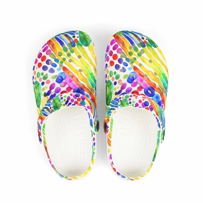 Waterproof Casual Shoes Colorful Kid's EVA Foam Clogs, Fun Summer Shoes, Playful Footwear, Outdoor Clogs, Toddler Garden Shoes, Vibrant Slip-Ons