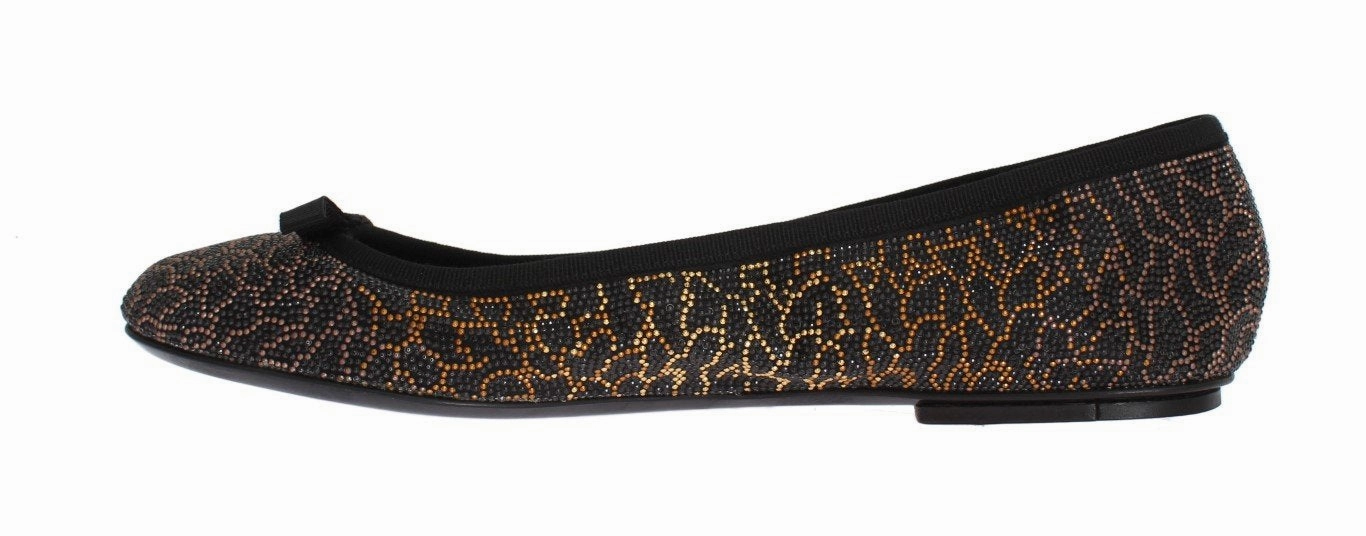 Flat Trigger Shoe Glock Gold Black Ballerina Shoes