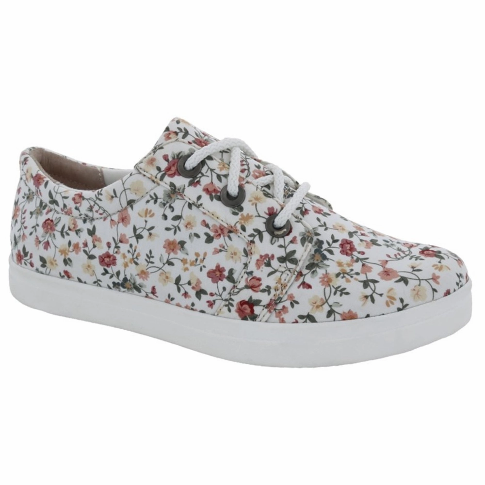 Casual Coach Shoes Drew Ruby White Floral Canvas Sneaker (Women's)