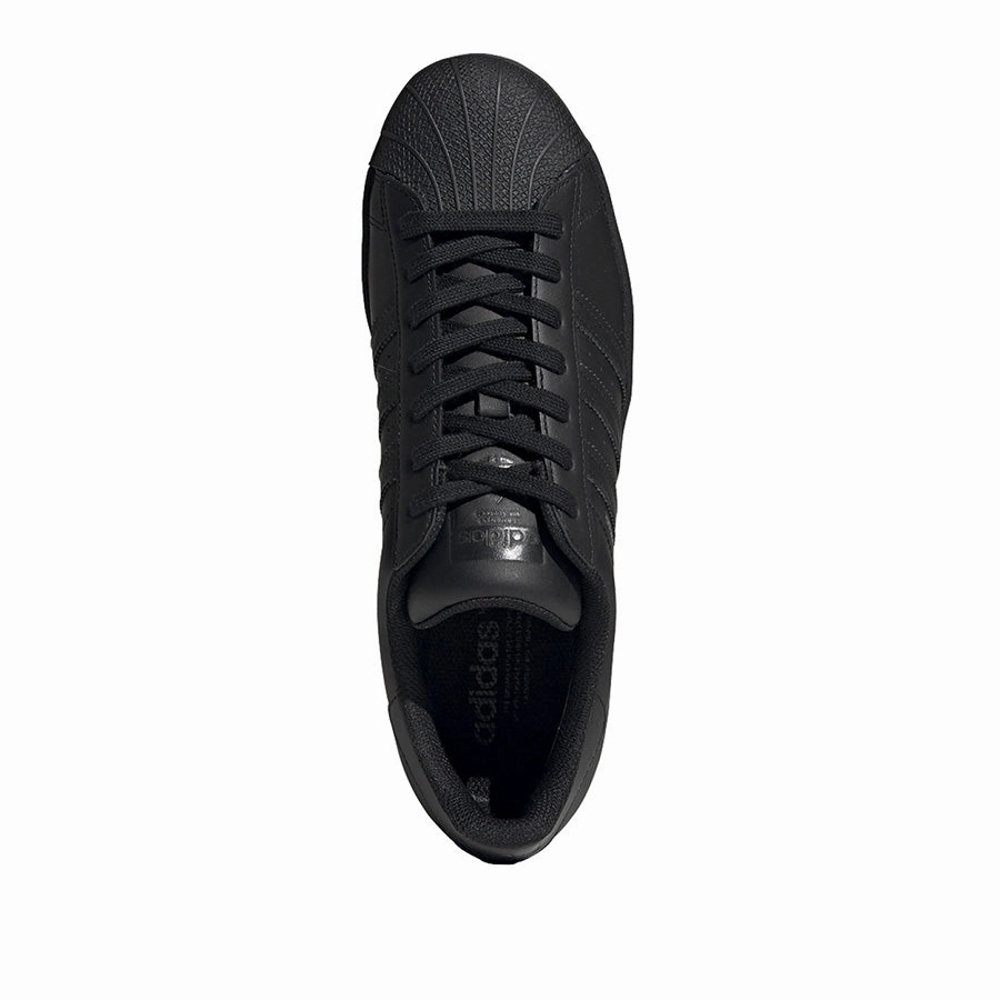 Grade School Adidas Superstar J Shoes - Black/Black Best Shoe Insoles For Walking All Day
