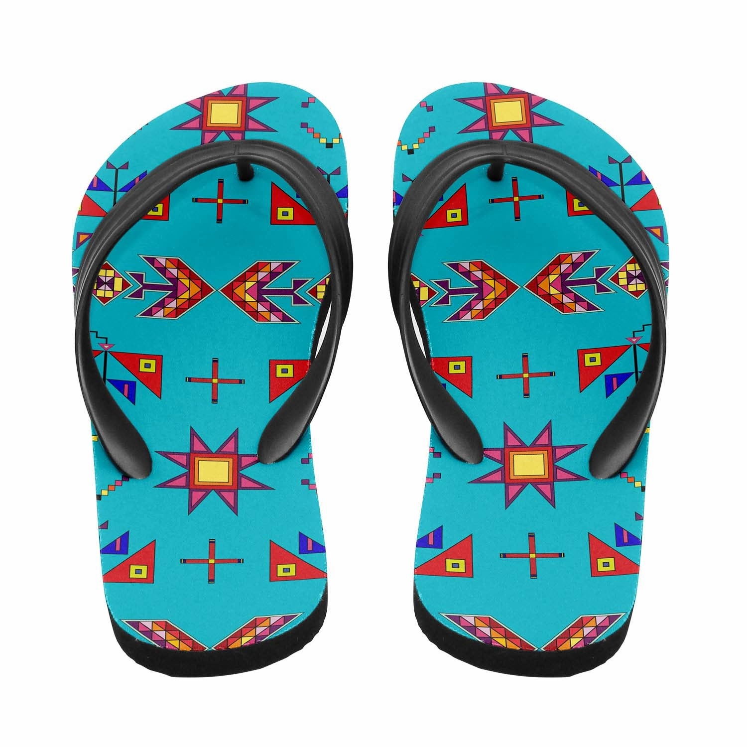 Sunny Flip Flops Scattered Generations Turquoise Flip Flops