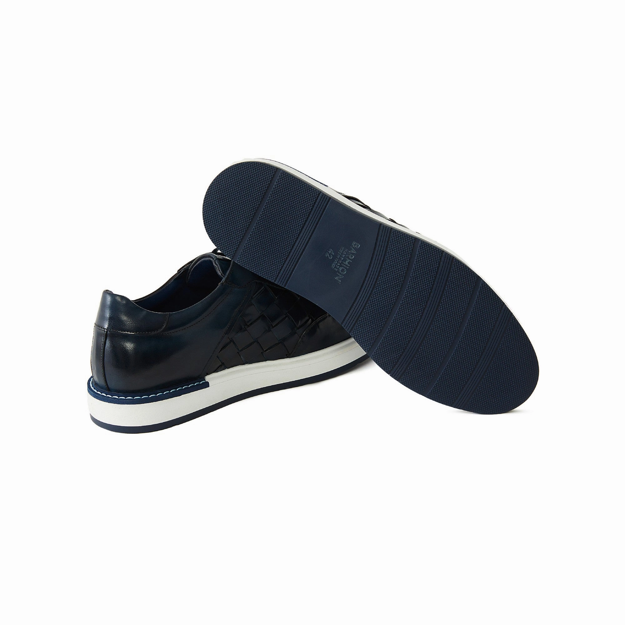 Men's Calf Leather Handcrafted Sneakers M8018 Casual Shoes In Italy