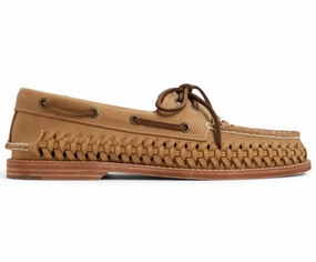 Men's Gold Cup Authentic Original Woven Wide Leather Tan Air Presto Casual Shoes