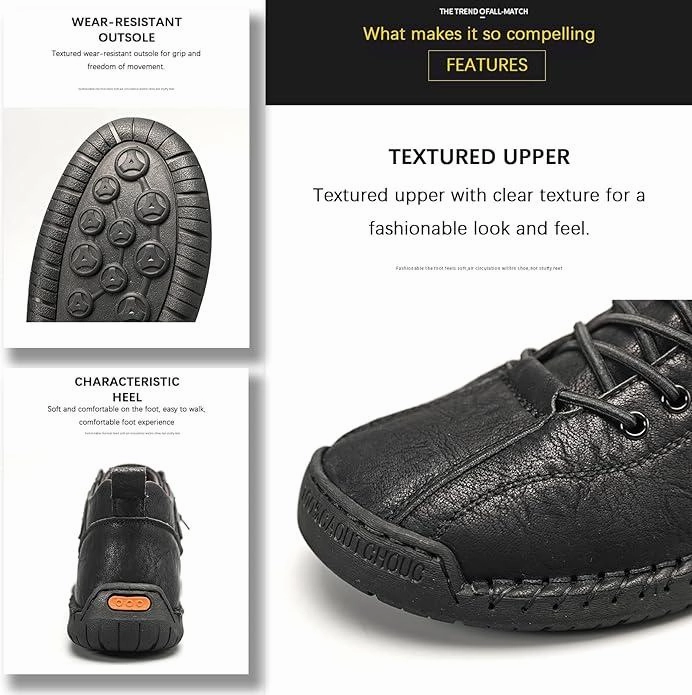 Men's Hiking Shoes High Top Shoes Thickened Socks Climbing Shoes