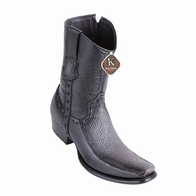 Snake Western Boots Men's King Exotic Sharkskin Boots With Deer Dubai Toe Handcrafted Faded Gray (479BF0938)