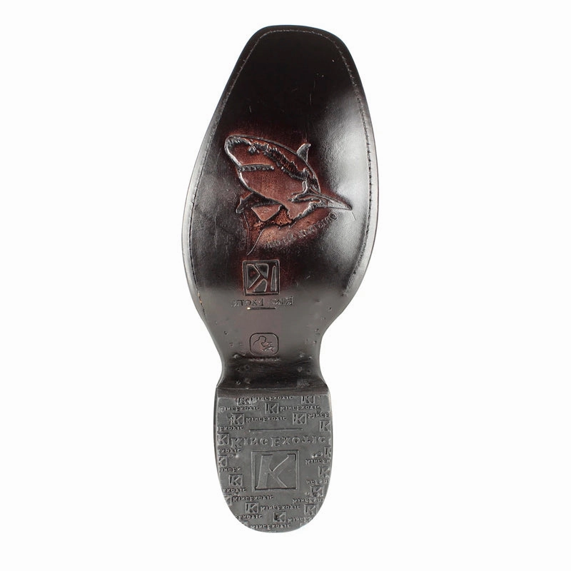Jumping Boots Men's King Exotic Sharkskin Boots With Inside Zipper Dubai Toe Handcrafted (479BF0916)