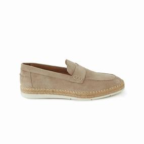 Men's Suede Calf Leather Handmade Loafer M9004 Big Kids Casual Shoes