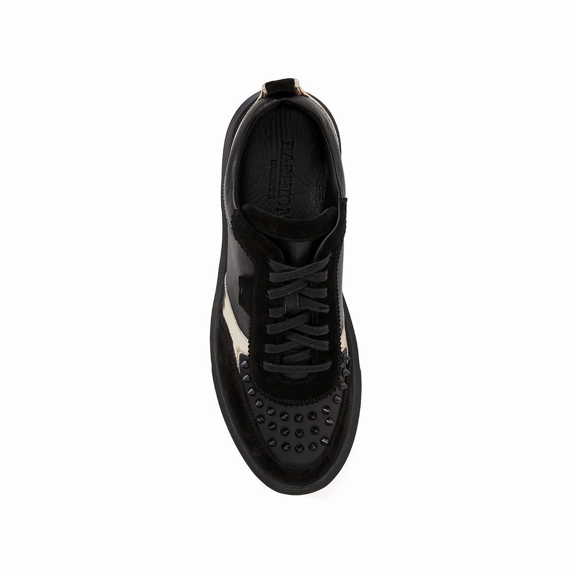 Champagne Flat Shoes Men's Suede Calf Leather Handmade Sneakers M8002