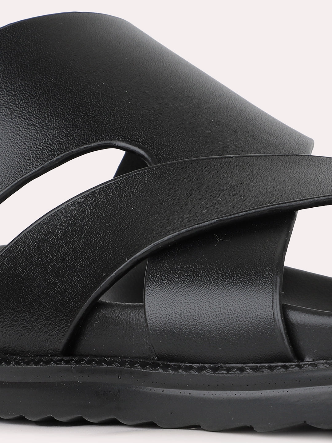 Doc Martens Sandals Mens Black Solid Round Toe Casual Sandals