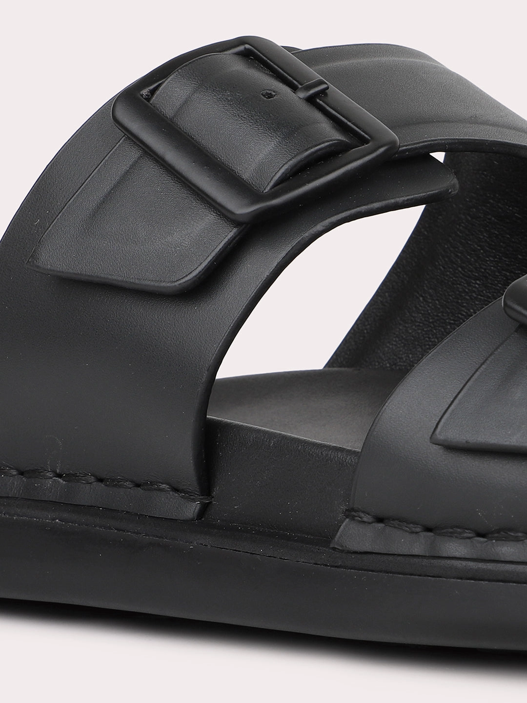 Mens Black Solid Round Toe Casual Sandals Sandals Lyrics