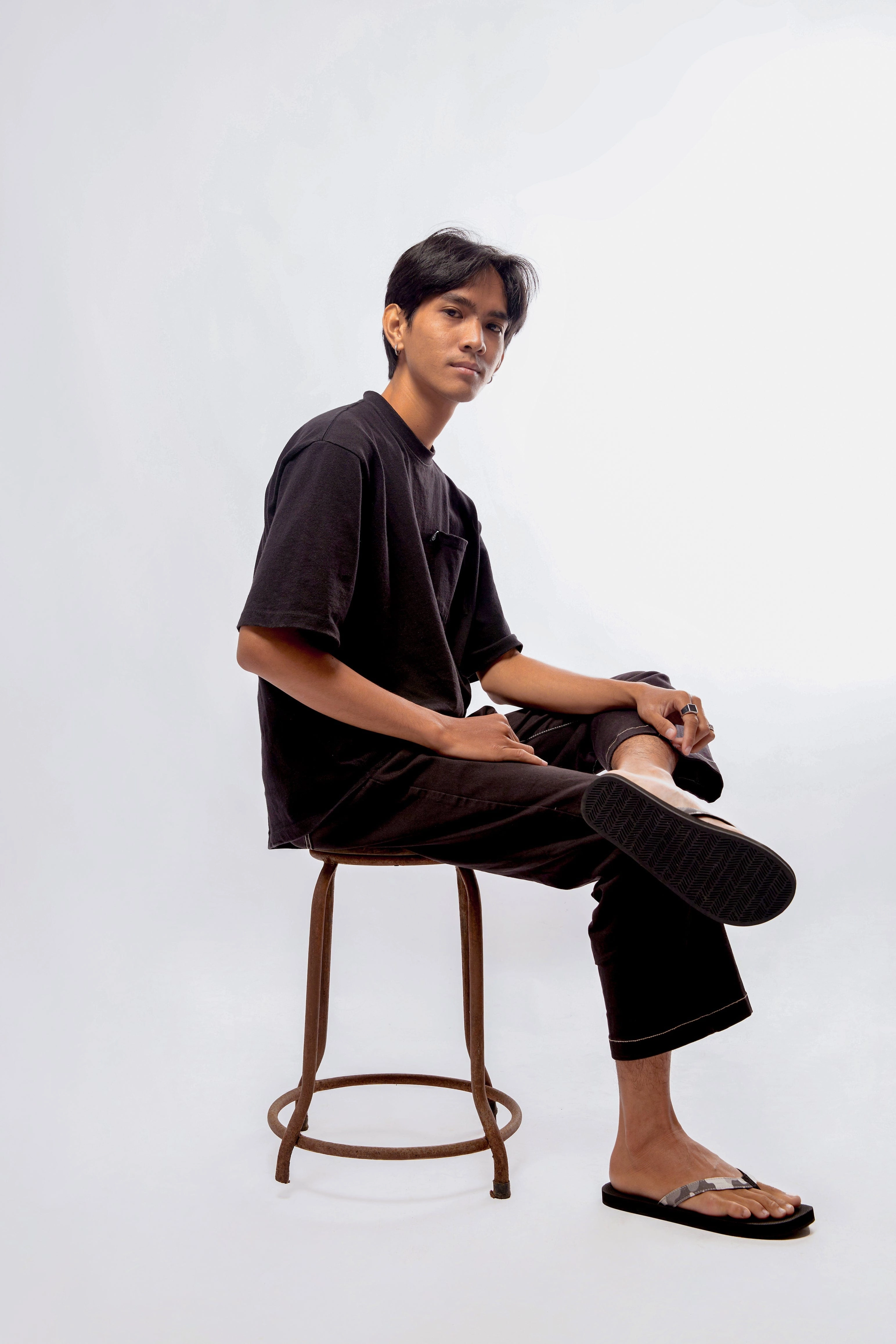 Mens Flip Flops Camo - Black/White Camo Best Dressy Flip Flops