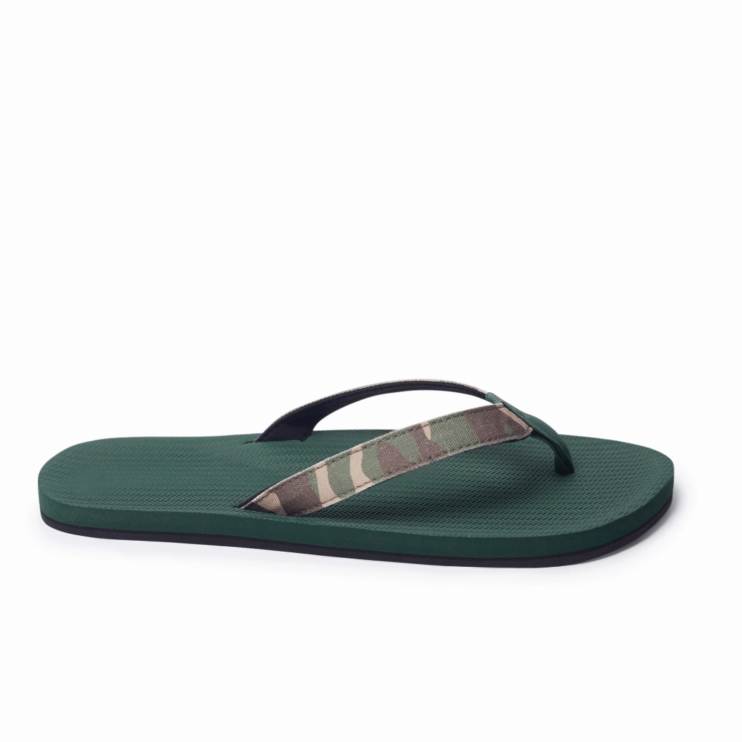 Mens Flip Flops Camo - Leaf/Camo Regular Memory Foam Flip Flops Near Me