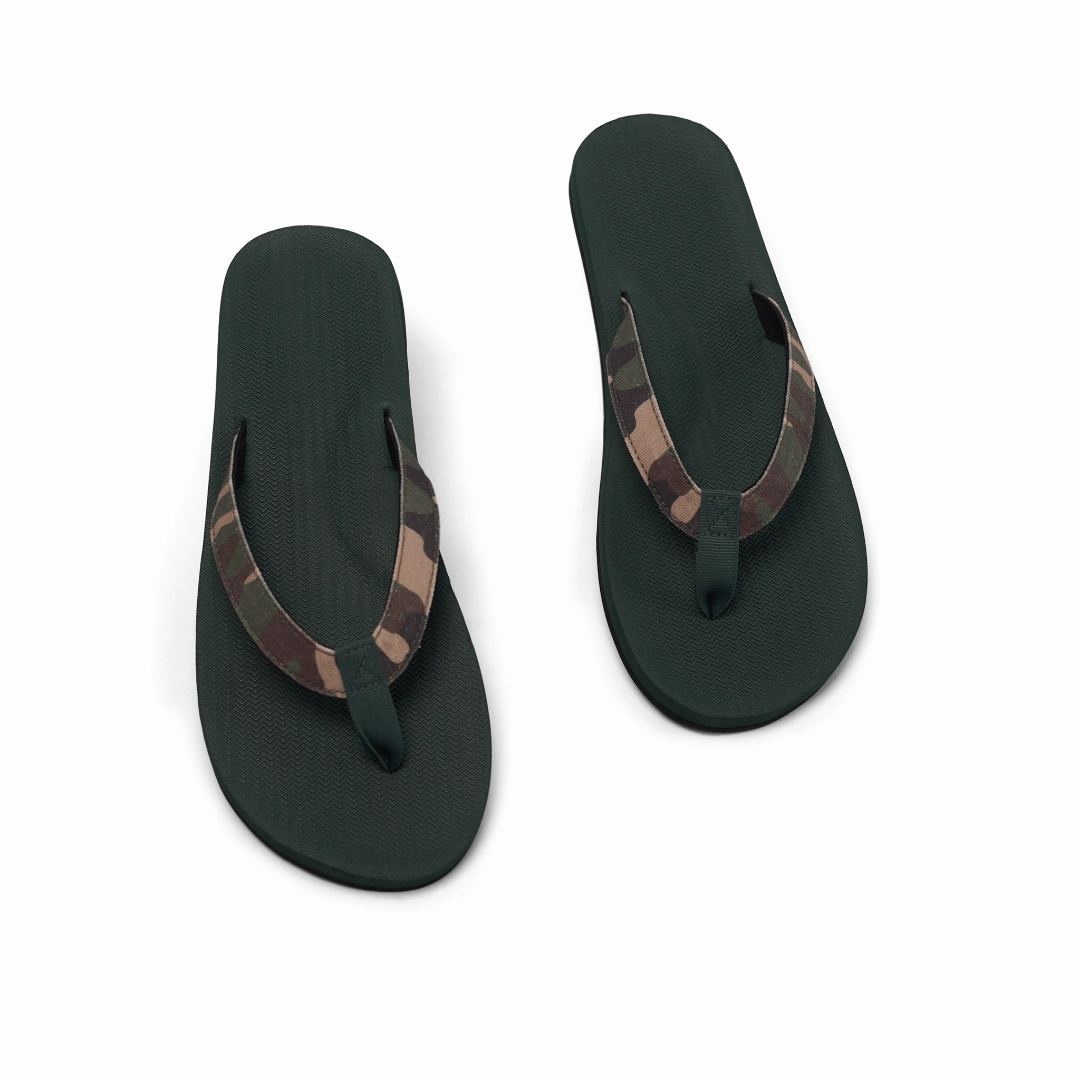 Flip Flops Shower Shoes Mens Flip Flops Camo - Leaf/Camo Regular