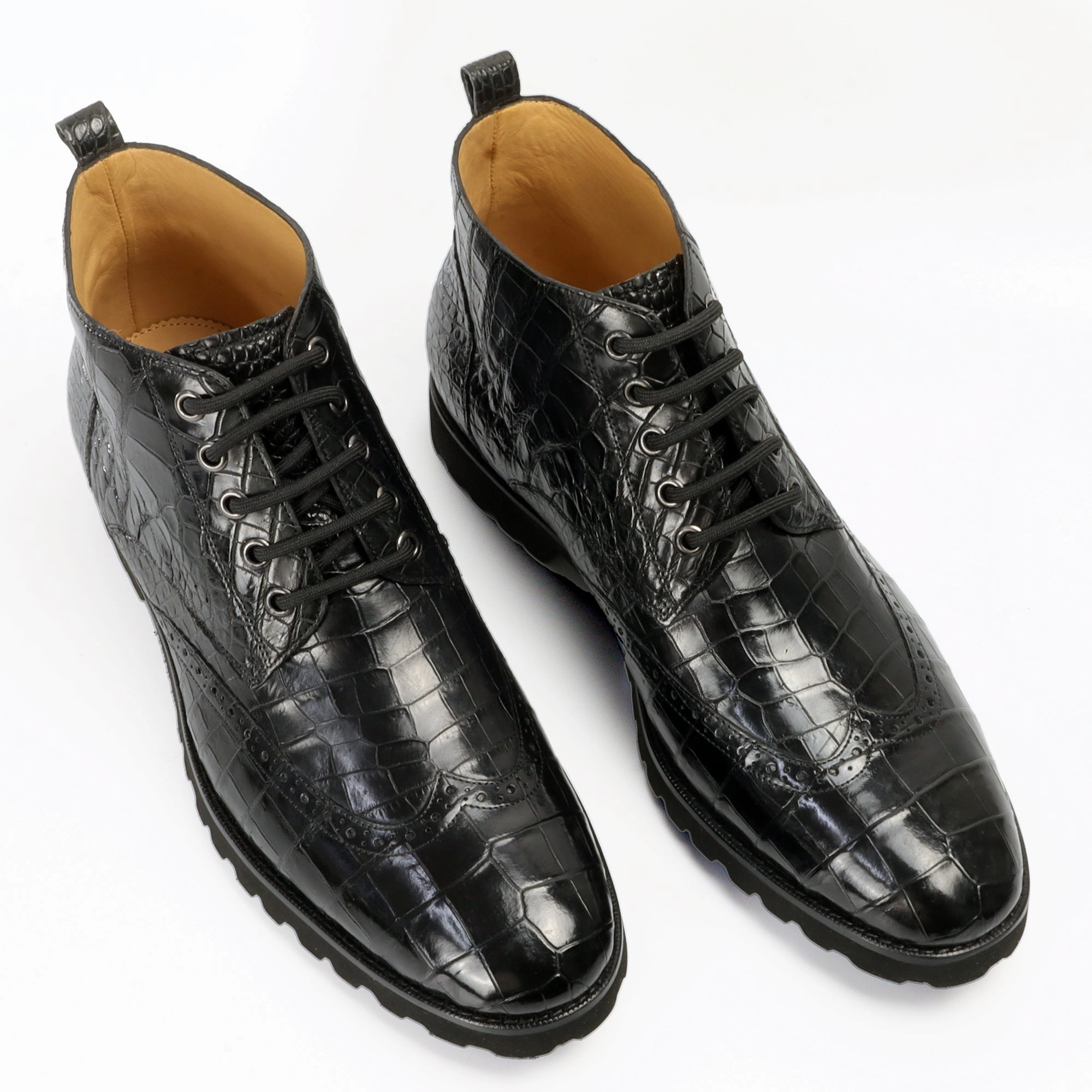 Mens Handcrafted Alligator Leather Chelsea Boots Black, Dark Brown Ariat Tall Boots