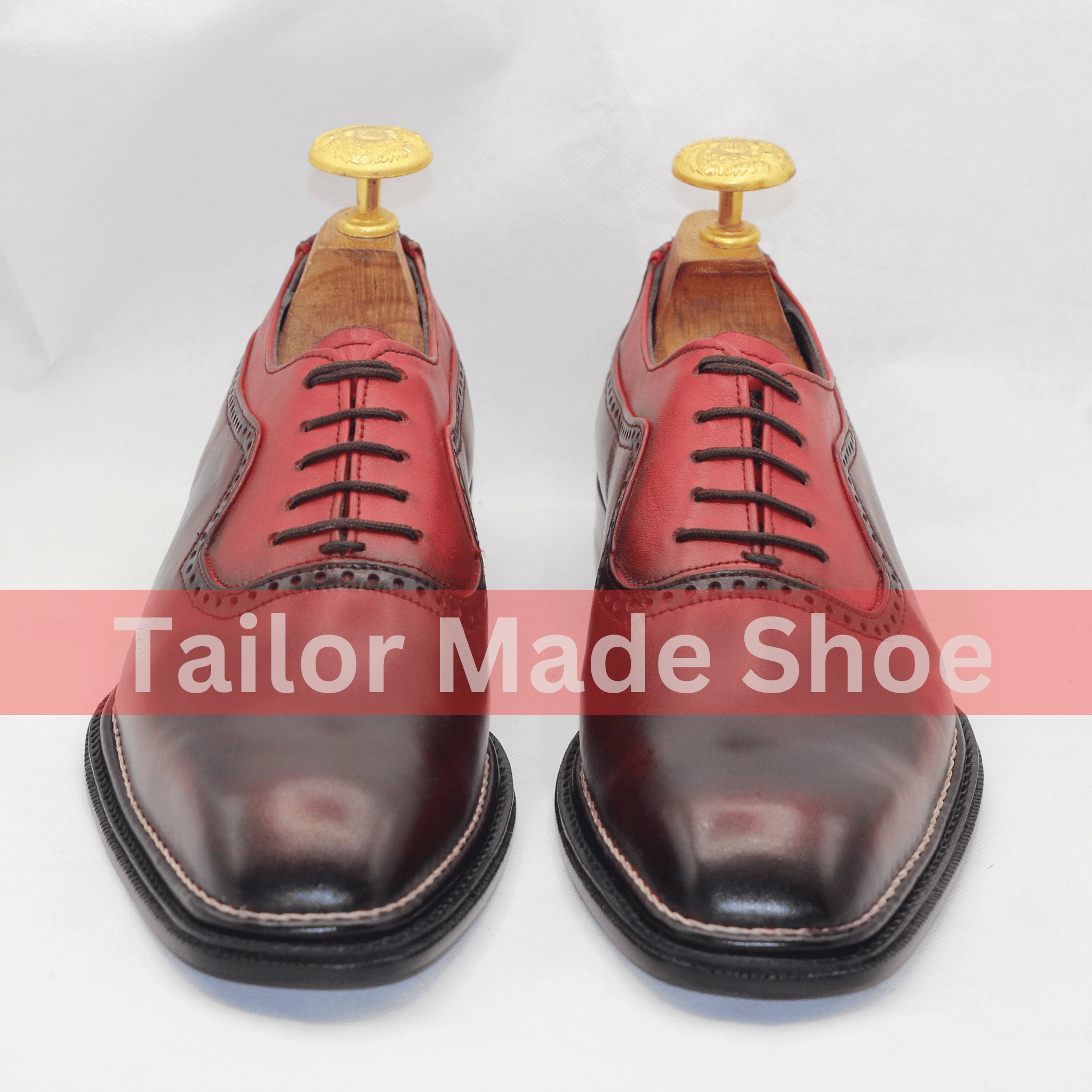 Kipling Boots Mens Premium Two-Tone Brogue Leather Oxfords Bespoke Handmade Mens Two-Tone Leather Shoes  Burgundy Classic