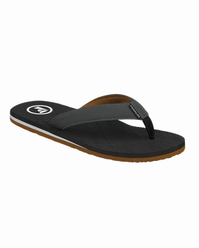 Hobibear Flip Flops Traad Flip Flops in Black & Slate Grey