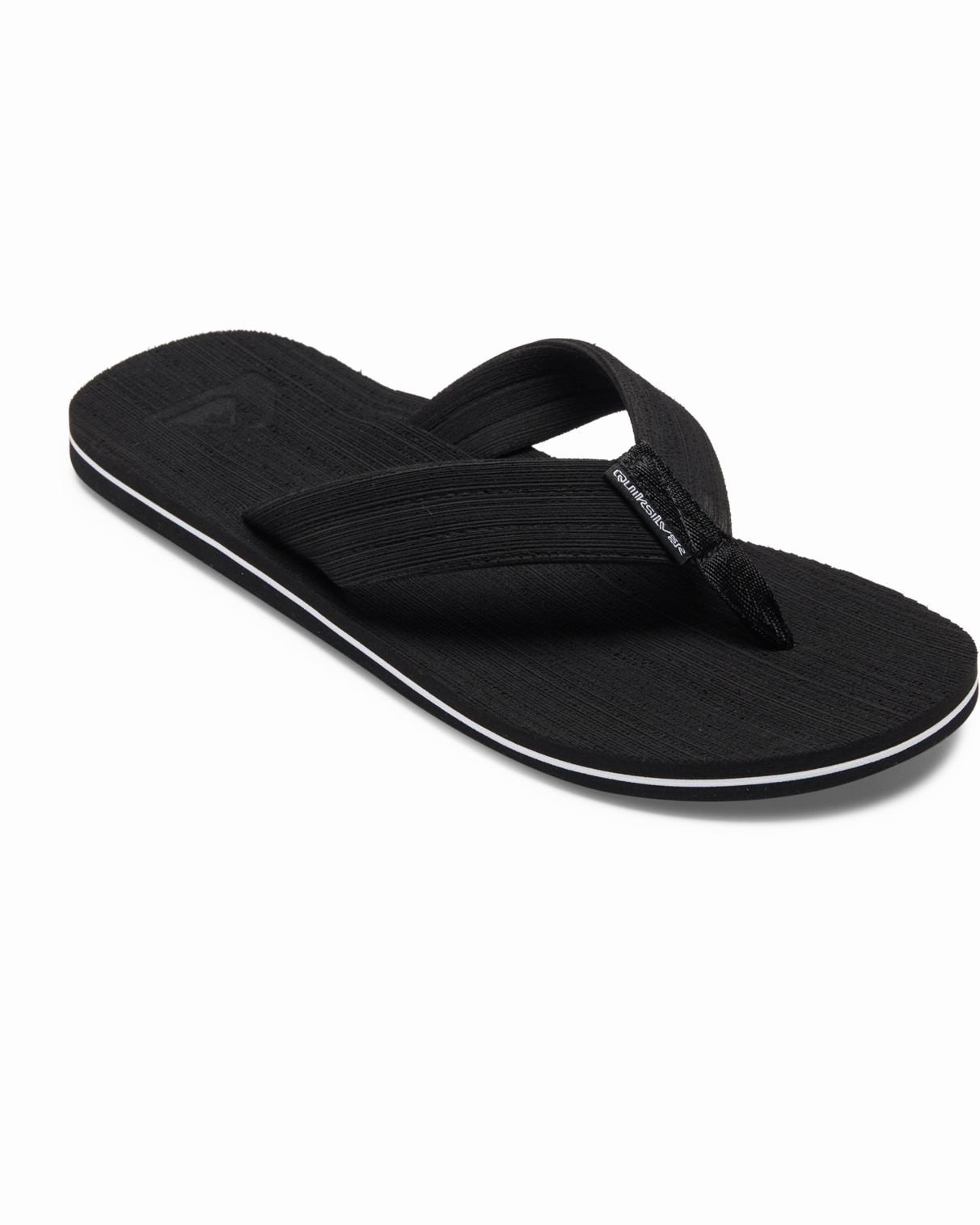 Molokai Layback Textured Flip Flops in Black, White & Black Street Flip Flops