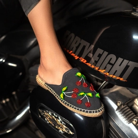 Prada Patent Leather Espadrille Platform Wedge Sandals Mon Cherie Espadrilles Black Flats