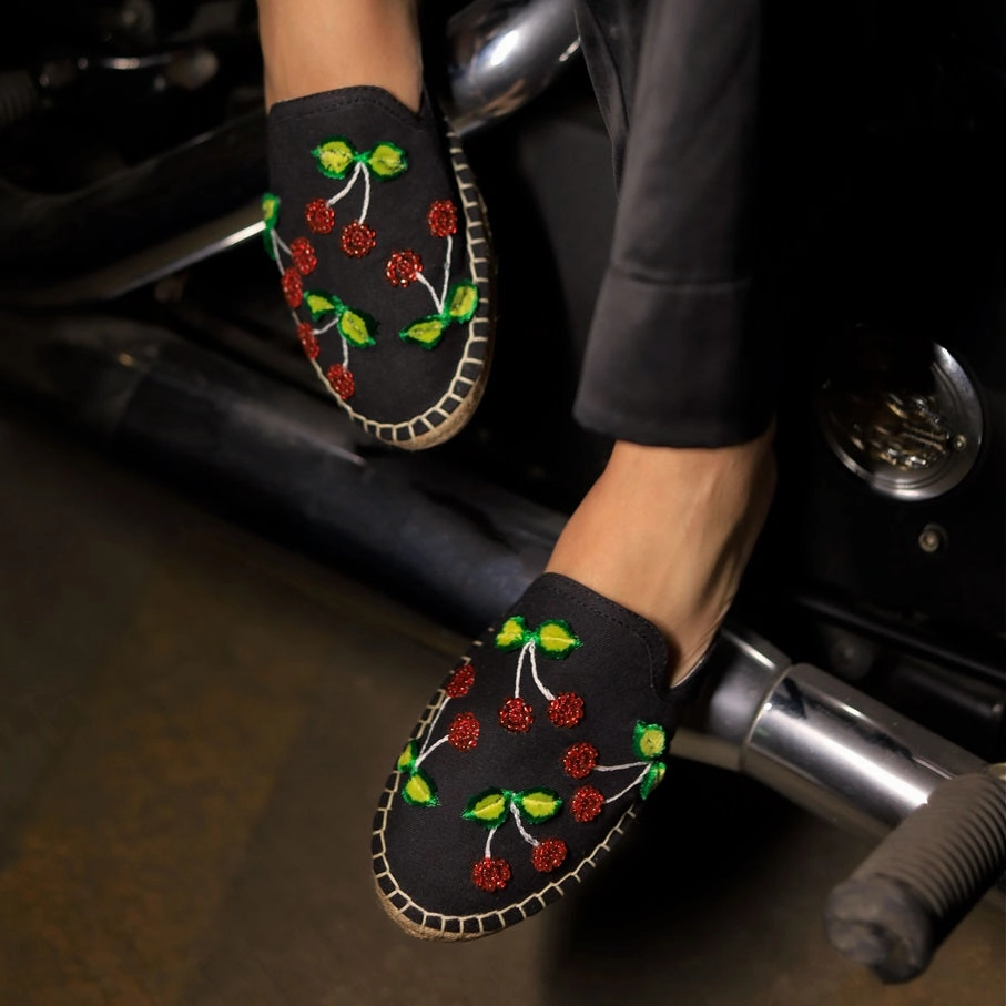 Mon Cherie Espadrilles Black Flats Jimmy Choo Dreya Espadrille