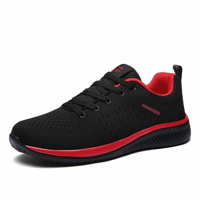 Comfortable Casual Shoes Men Breathable Walking Shoes Lightweight Sneakers Black Footwear Men Lace Up Running Shoes Men Big Size Stiff Hiking Shoes