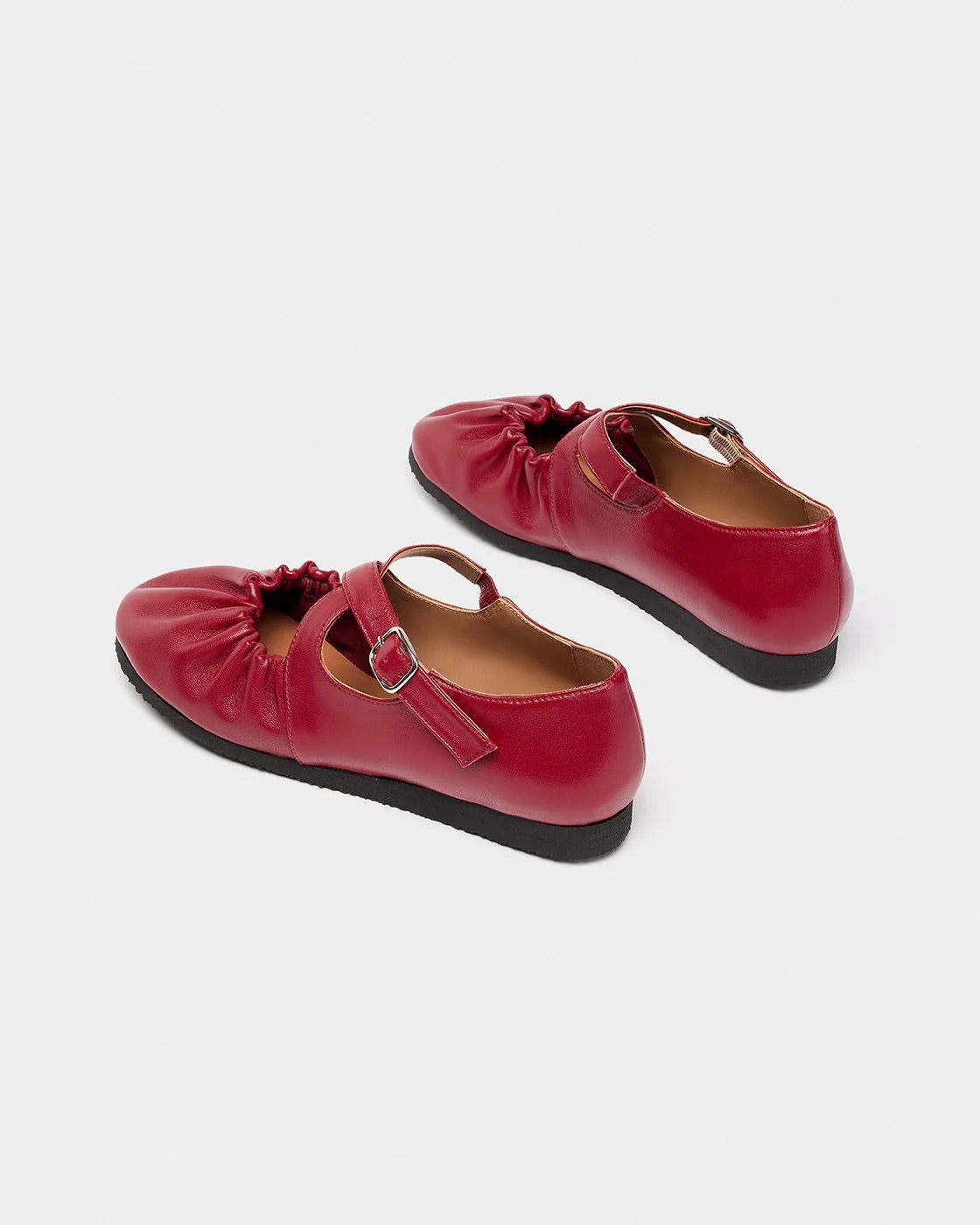 Best Dress Shoes For Feet Naguisa Red Cross Strap Flats