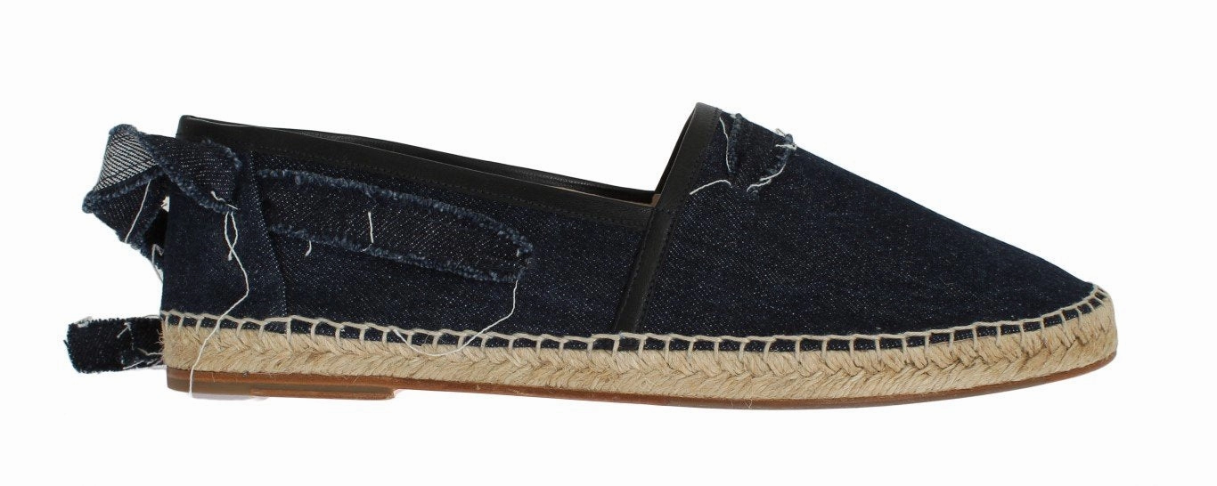 Espadrilles With Tassels Blue Denim Strap Loafers Espadrilles