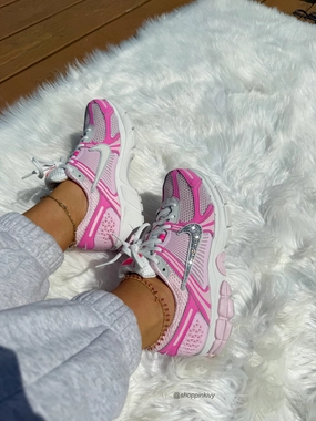 Asics Waterproof Shoes New Bubblegum Hot Pink Swarovski Women Nike Vomero 5