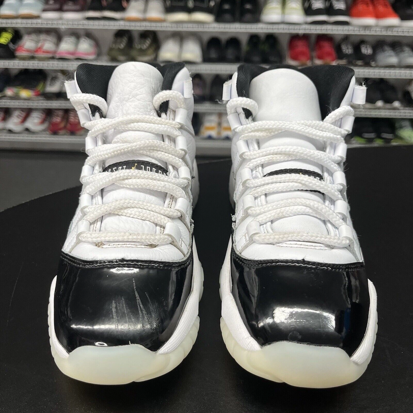 Nike Air Jordan 11 Retro DMP Gratitude GS 378038-170 Youth Size 4Y No Insoles Asics Blade Ff Badminton Shoes