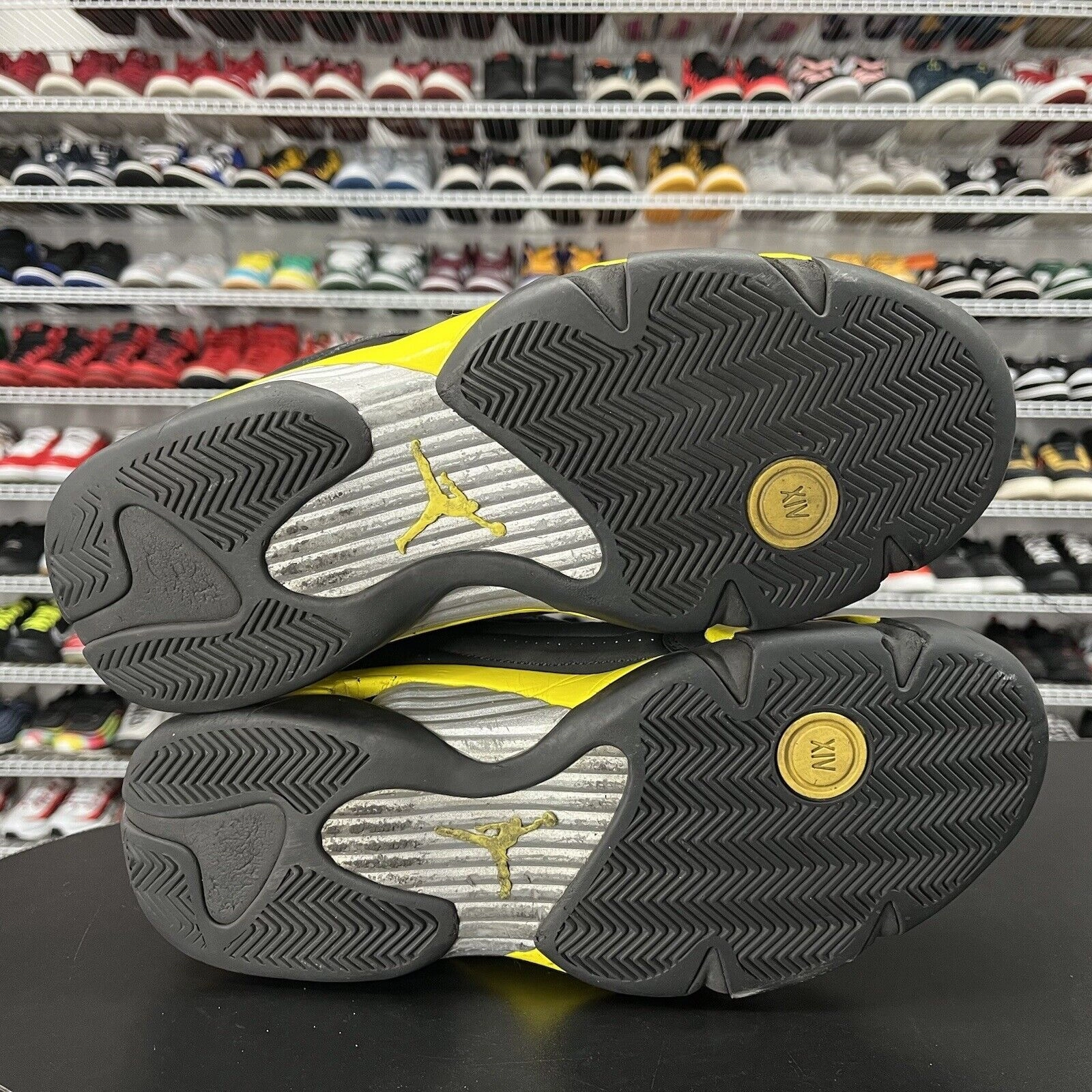 Asics Non Skid Shoes Nike Air Jordan Retro 14 Thunder 2014 487471-070 Mens Size 12