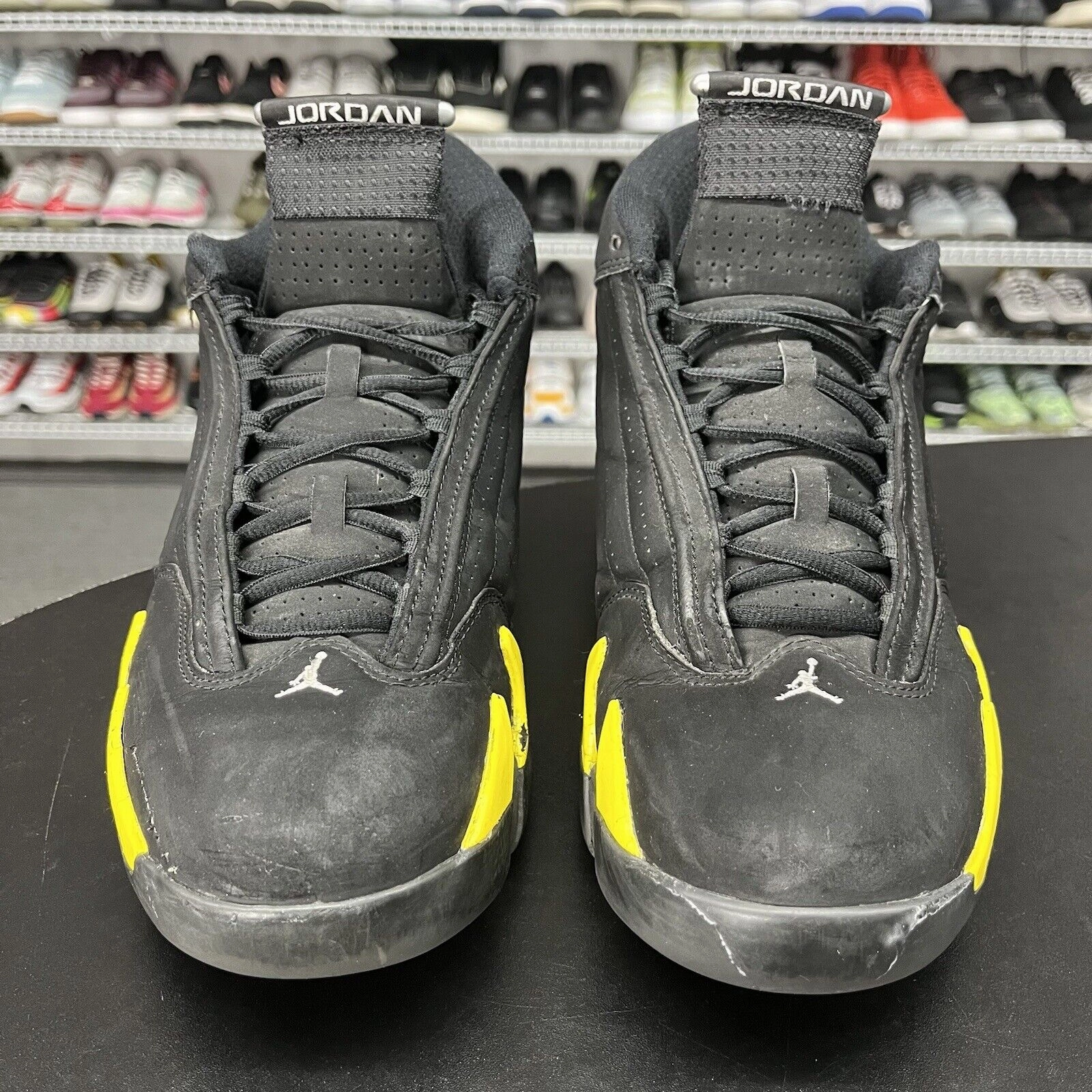 Asics Shoes For Achilles Tendonitis Nike Air Jordan Retro 14 Thunder 2014 487471-070 Mens Size 12