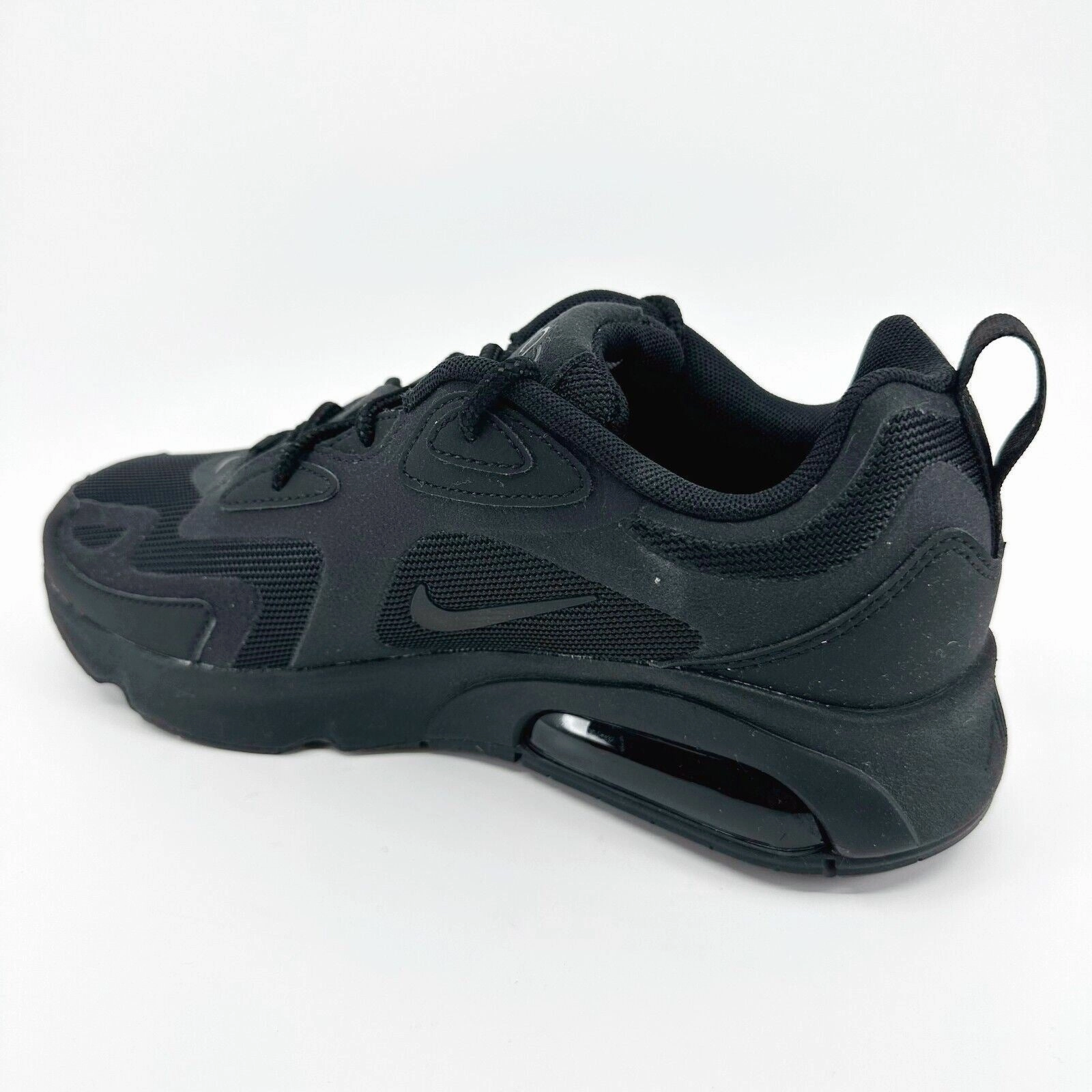 Nike Air Max 200 Triple Black Womens Running Shoes Sneakers AT6175 003 Cloud Running Shoe