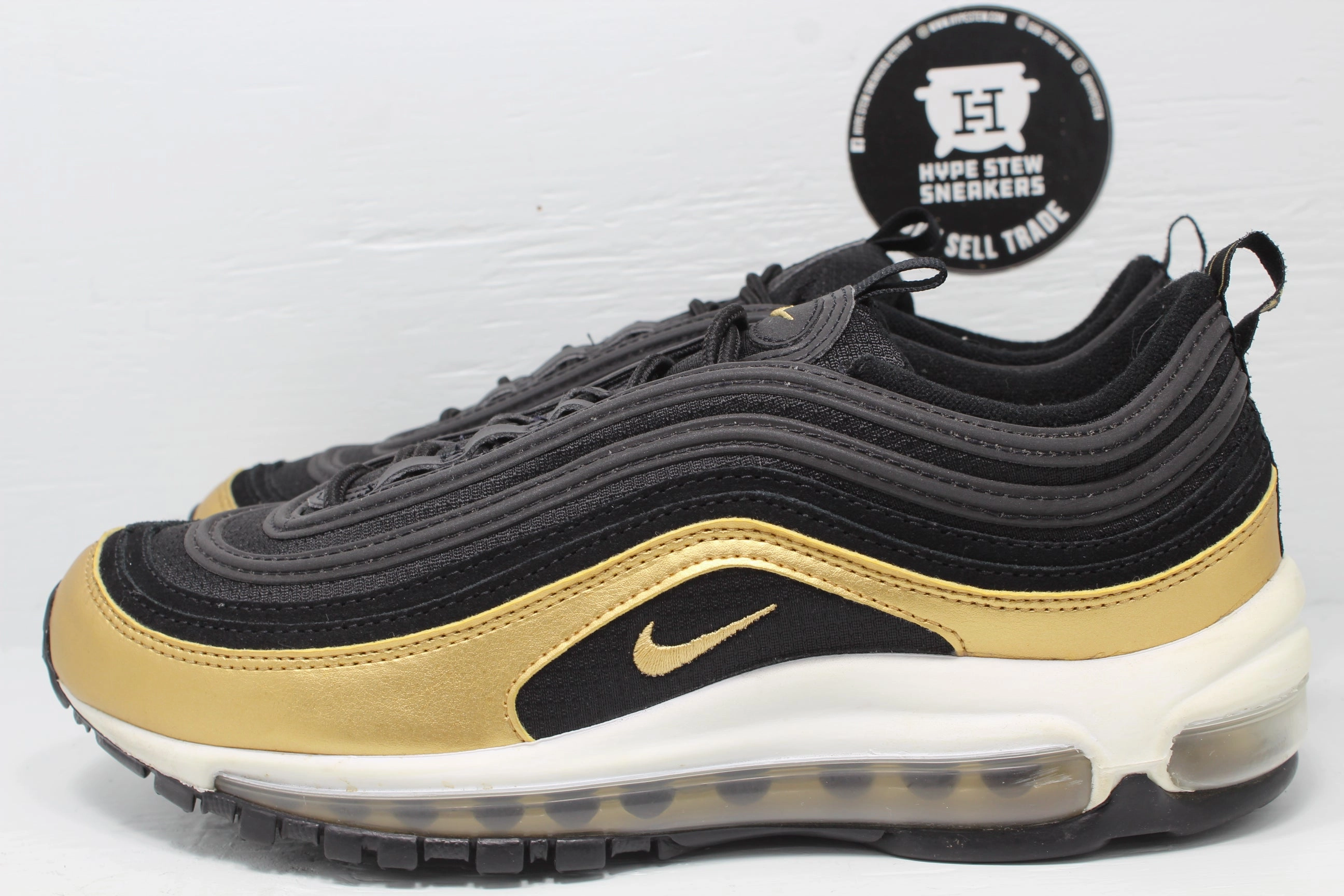 Nike Air Max 97 Black Metallic Gold (GS) Asics Vball Shoes