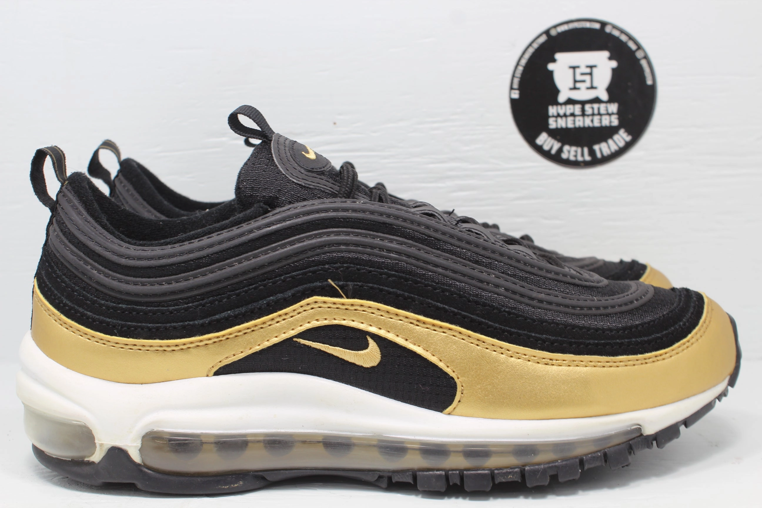 Nike Air Max 97 Black Metallic Gold (GS) Asics Shark Shoes