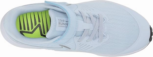 NIKE Boy's start runner 2 (psv) sneaker half Blue/ metallic sliver -volt Asics High Cushion Running Shoes