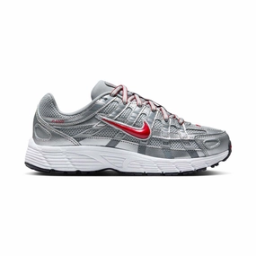 Shoes For Basketball And Running Nike P-6000 'Metallic Silver Cool Red' Big Kids' Shoes