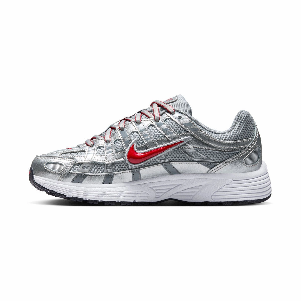 Nike P-6000 'Metallic Silver Cool Red' Big Kids' Shoes Fresh Foam X 1080v13 Running Shoes