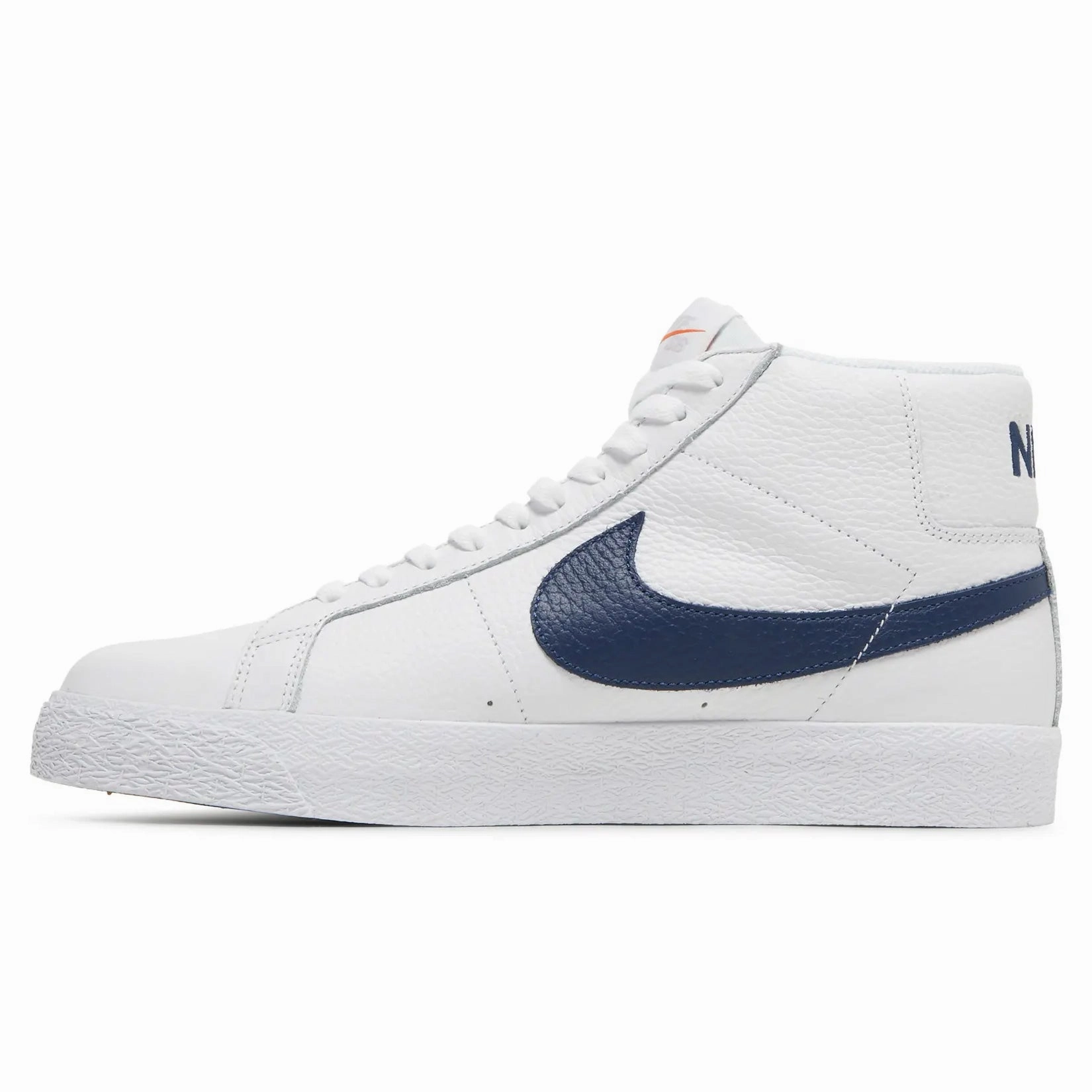 Asic Golf Shoes Nike SB Blazer Mid ISO Shoes - White/Navy-White-Safety Orange