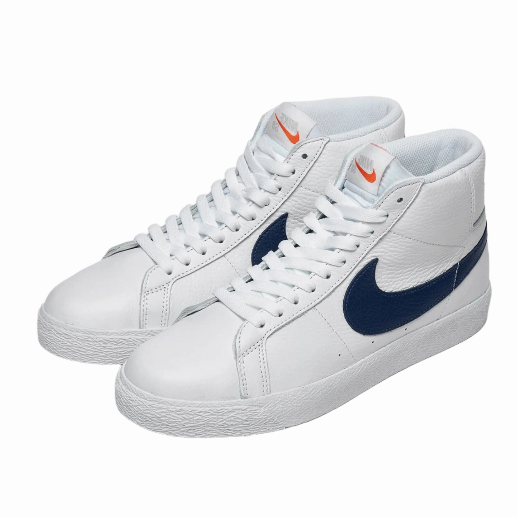 Asics Aggressor Shoes Nike SB Blazer Mid ISO Shoes - White/Navy-White-Safety Orange