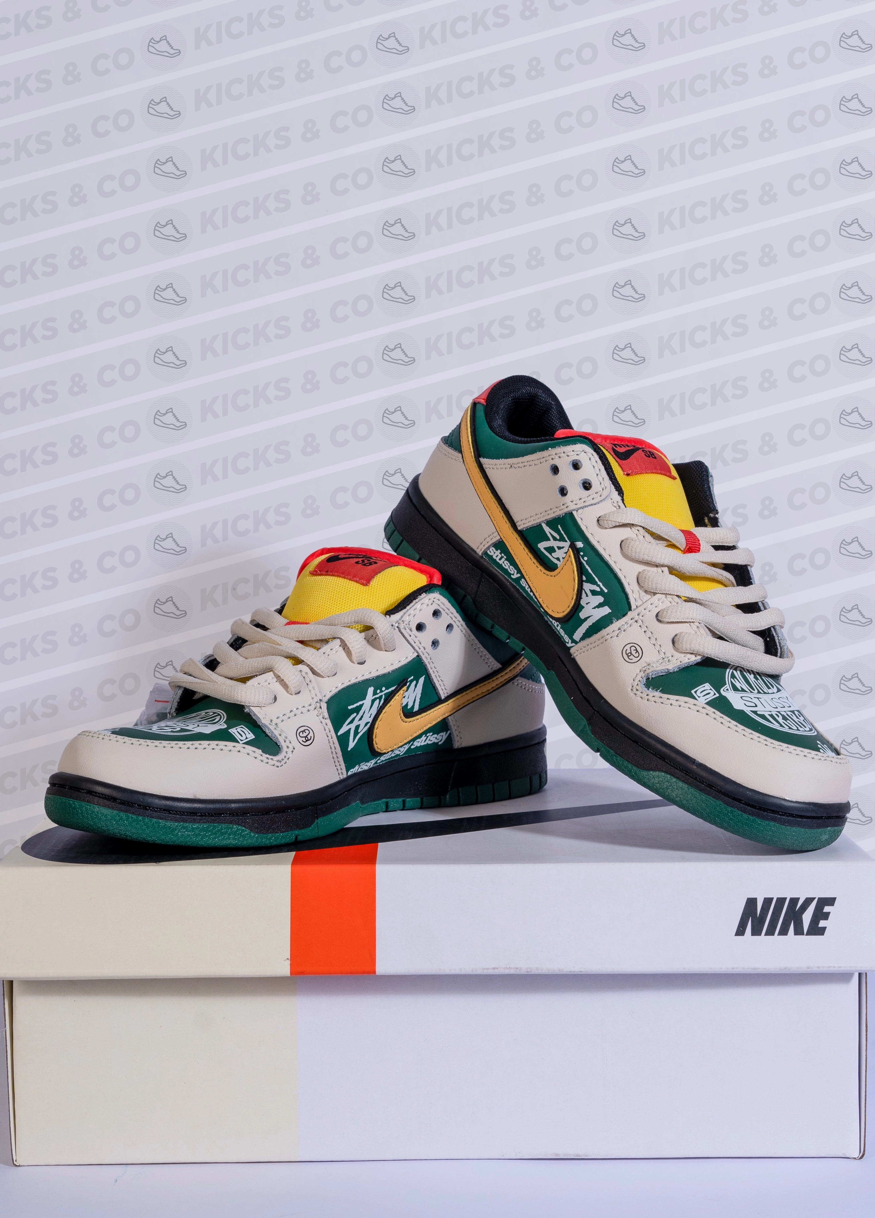 Asics Silver Shoes Nike SB Dunk Stussy