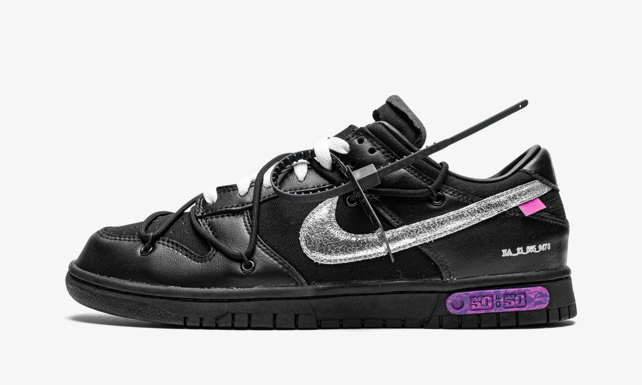 Men's Asics Gel-nyc Casual Shoes Nike x Off White Dunk Low "Lot 50" Pre-Owned No Box