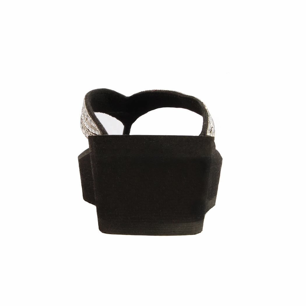 Flip Flops Box Brentwood Comet Black with Clear Crystal Strap