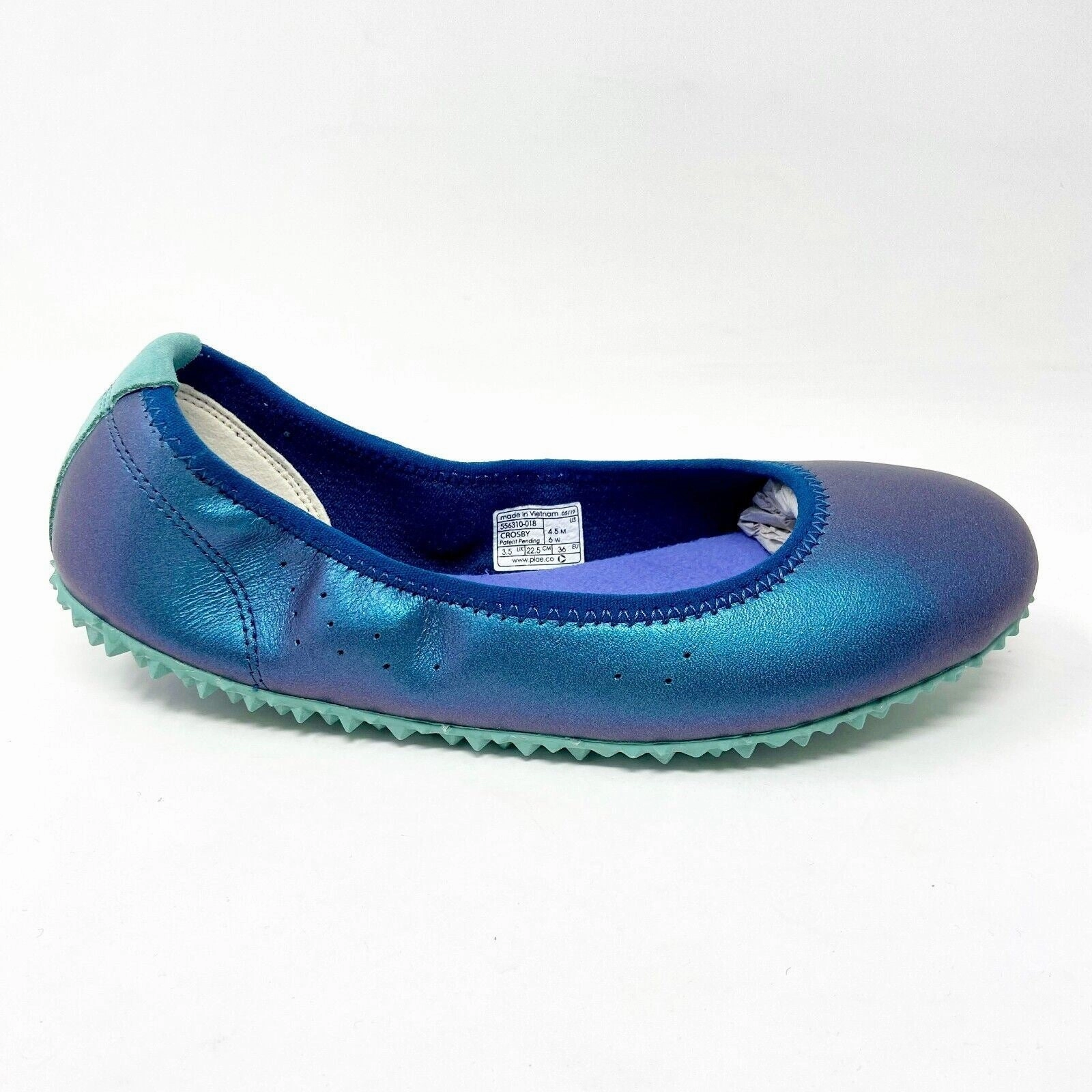 Plae Crosby Titanium Quartz Womens Comfort Slip On Leather Flats 556310 018 Best Shoes For Shin Splints And Flat Feet