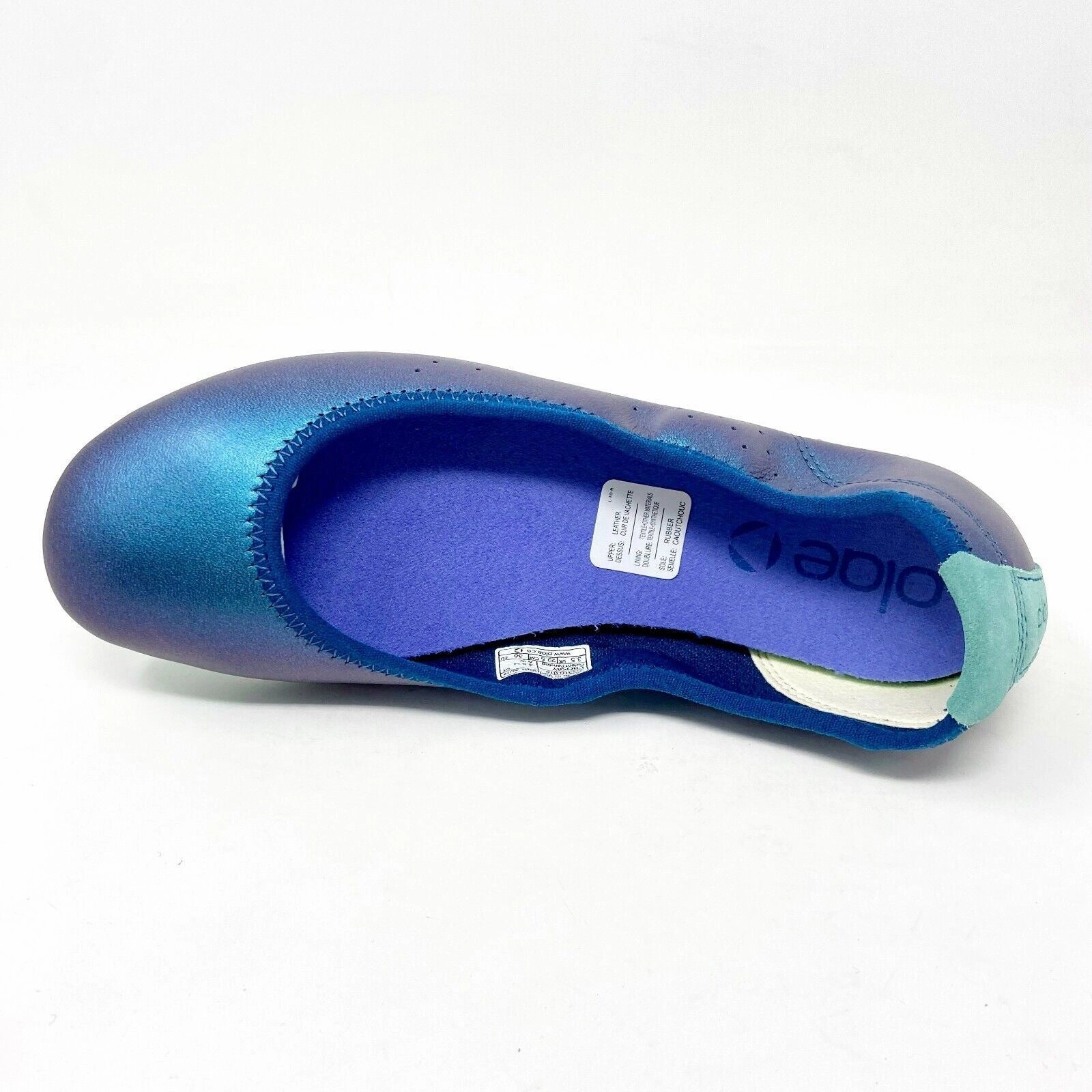 Tahari Ballet Flat Shoes Plae Crosby Titanium Quartz Womens Comfort Slip On Leather Flats 556310 018