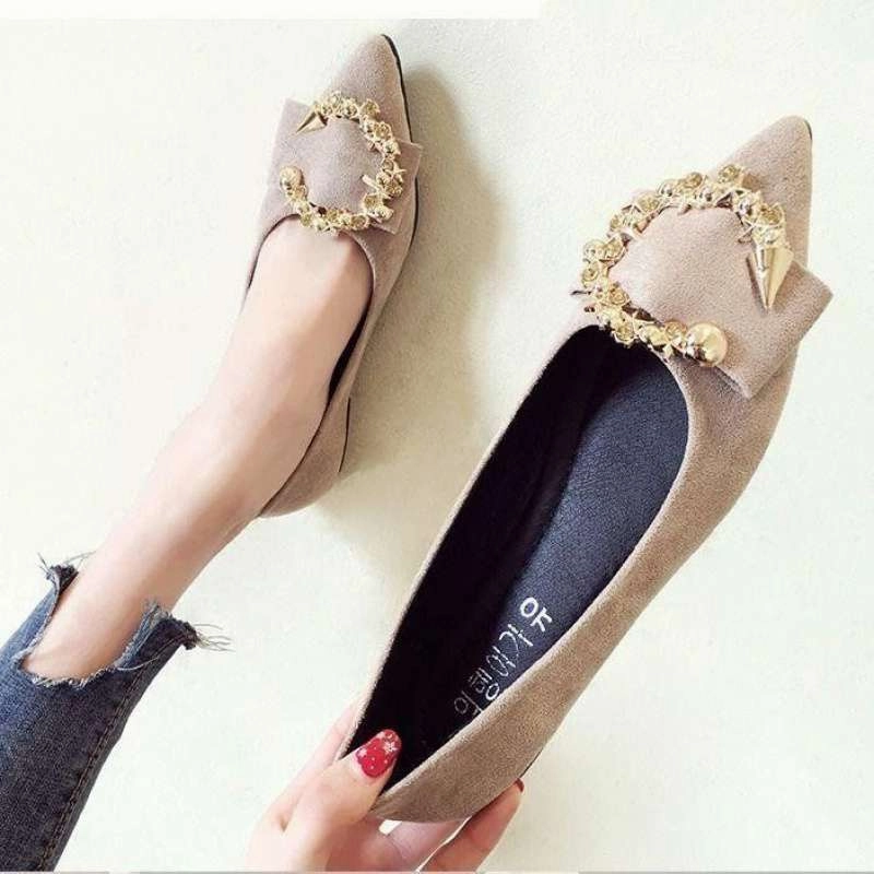 T-strap Flat Shoes Shallow Mouth Tip Flats For Women Soft Lazy A Pedal Shoes Flat Shoes Women Shoes Woman