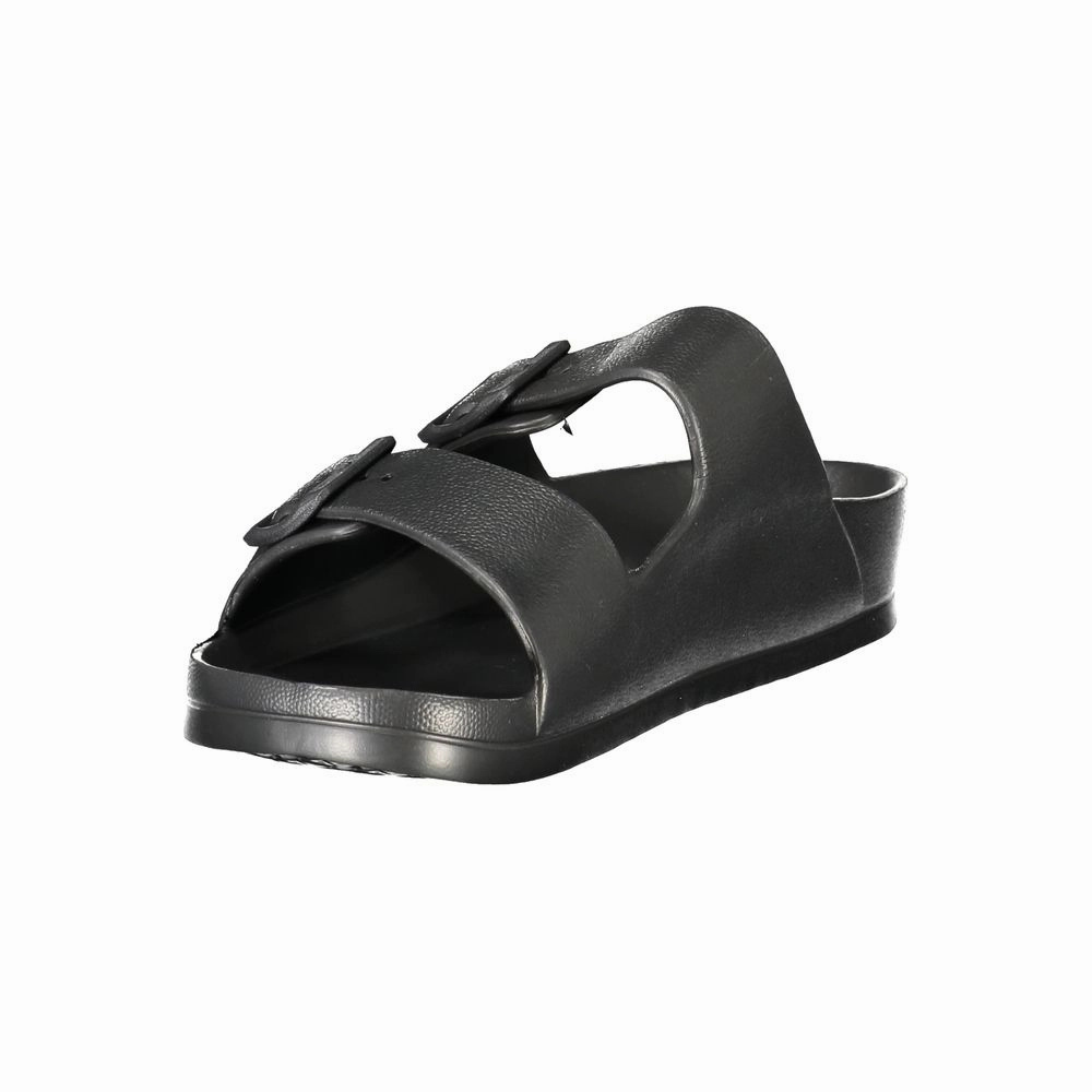 Sam Elderman Sandals Norway 1963 Black Plastic Men Sandal