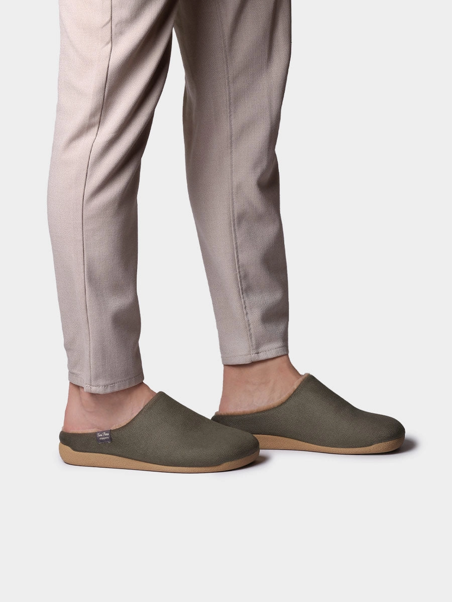 Fuzzy Slides NOTI-BD - Men's Fabric Slippers