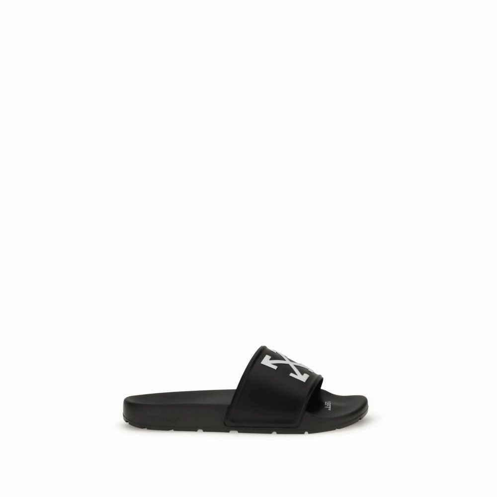 Off-White Black Polyethylene Sandals Boho Sandals