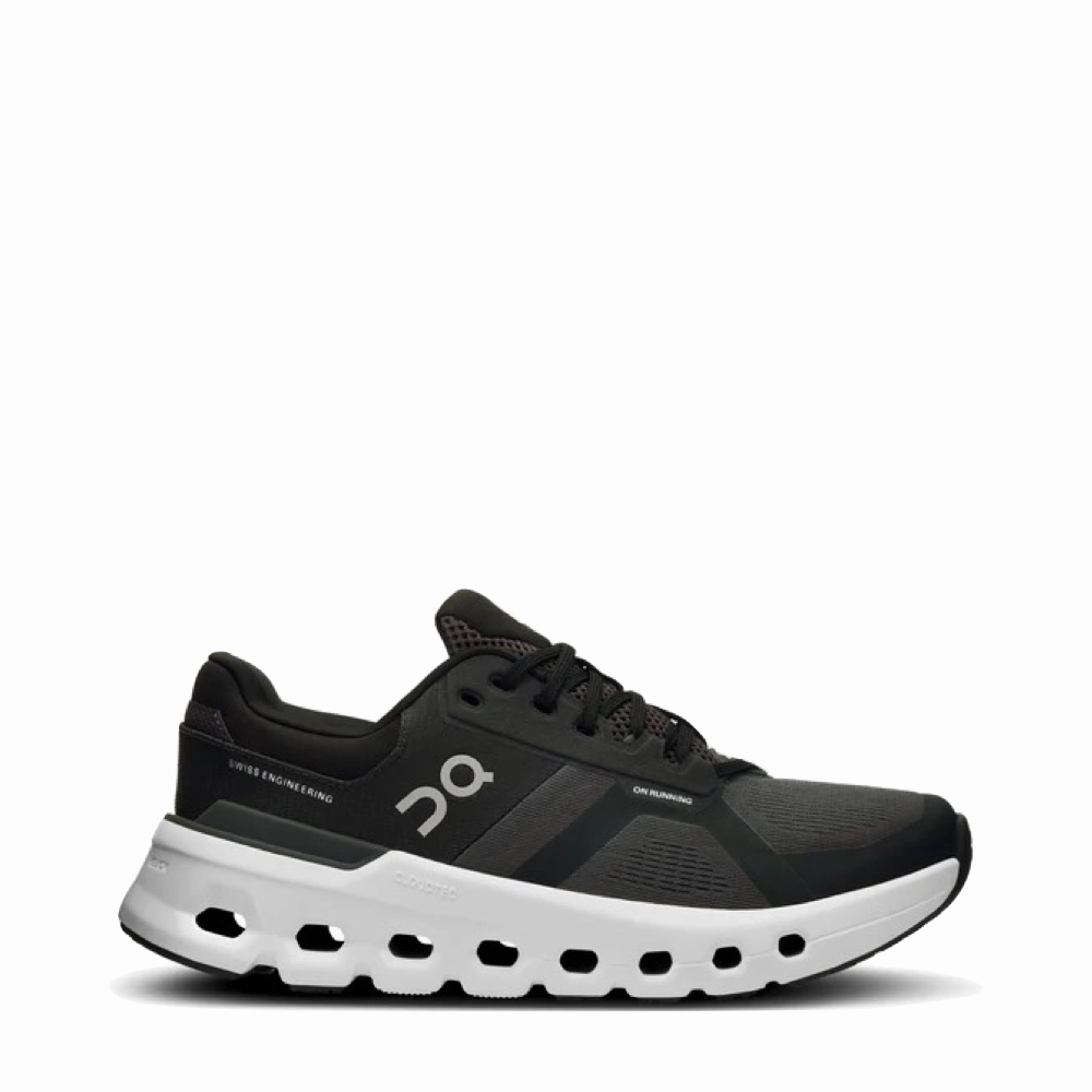 On Women's Cloudrunner 2 Sneaker in Eclipse/Black Running Under Shoes