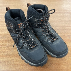 Outdoor Sports - Kids' Mid Hiking Boots: Black/Orange-children-5.5 Summer Hiking Shoes